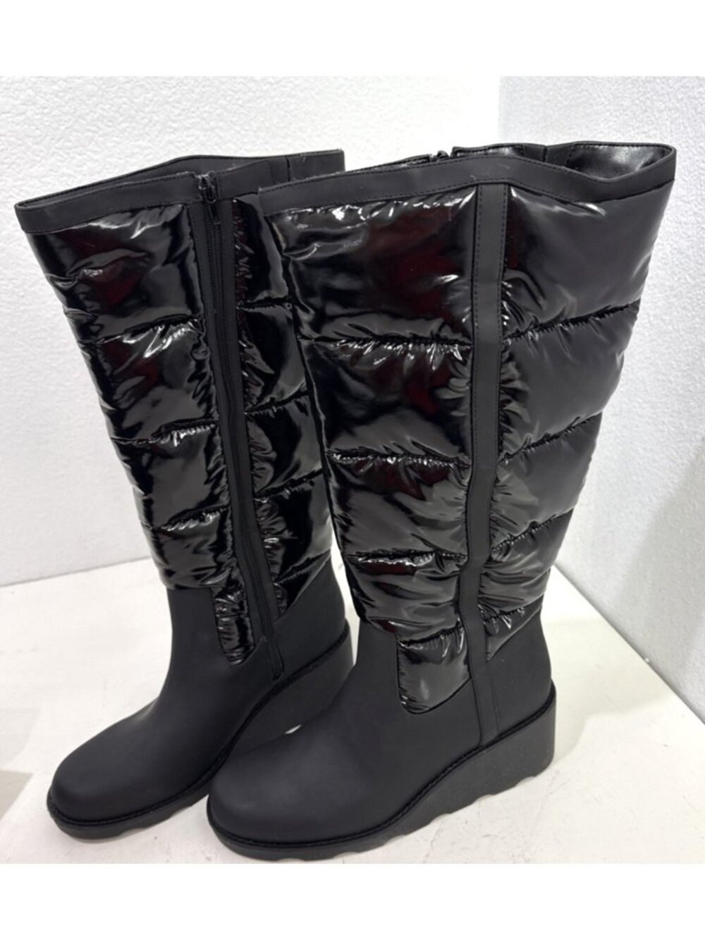 INC Hiliah Puffy Puffer Pull On Wedge Knee-High Winter Boots Womens Size 11M - Picture 11 of 12